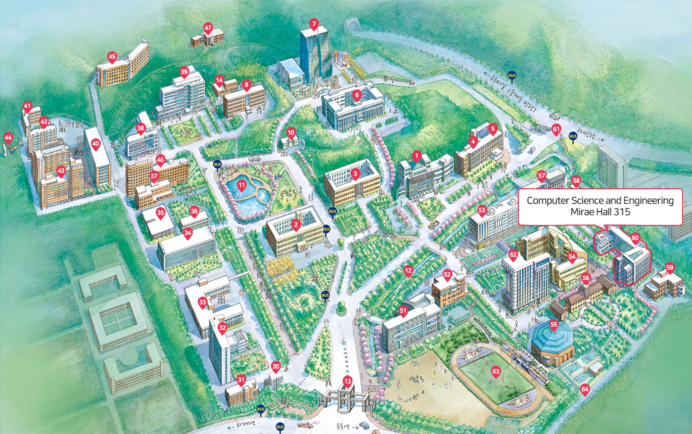 Seoul National University of Science&Technology's Campus map